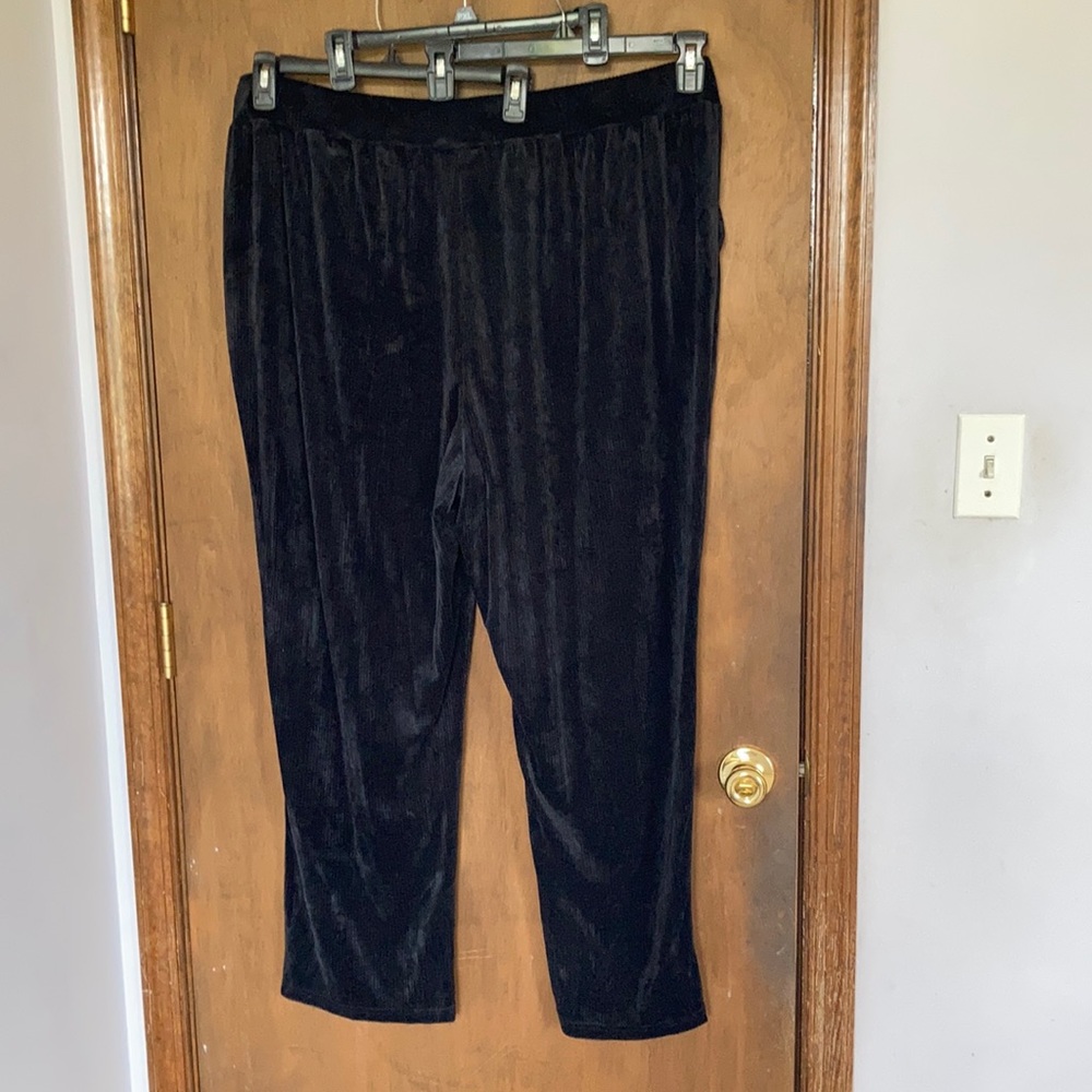 Emily Daniels black pull on knit corduroy pant size 3X - Picture 1 of 17